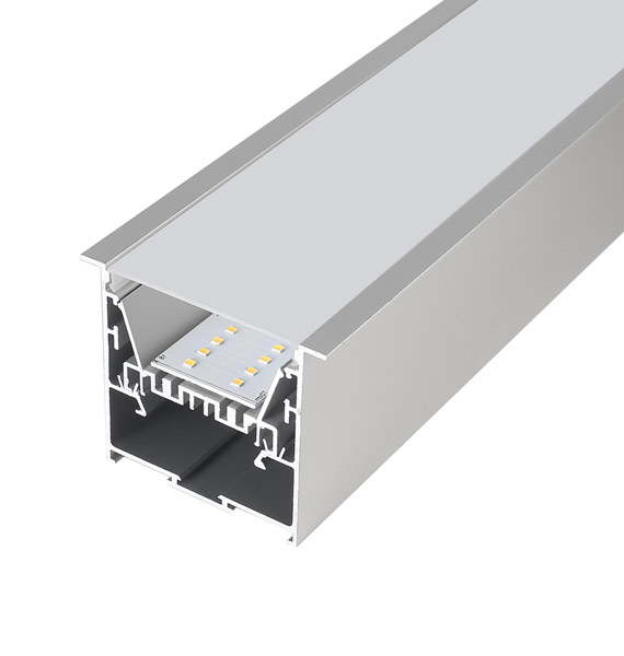 AS75-R1--- LED Aluminum Profile-U-shape PC Diffuser Creates Smooth Lighting Effects, Creative CNC Aluminum Endcap, Stylish and Leak-proof, Built-in Slim Linear Power Supply, Recessed Installation with U-shape Bracket, 3-year Warranty