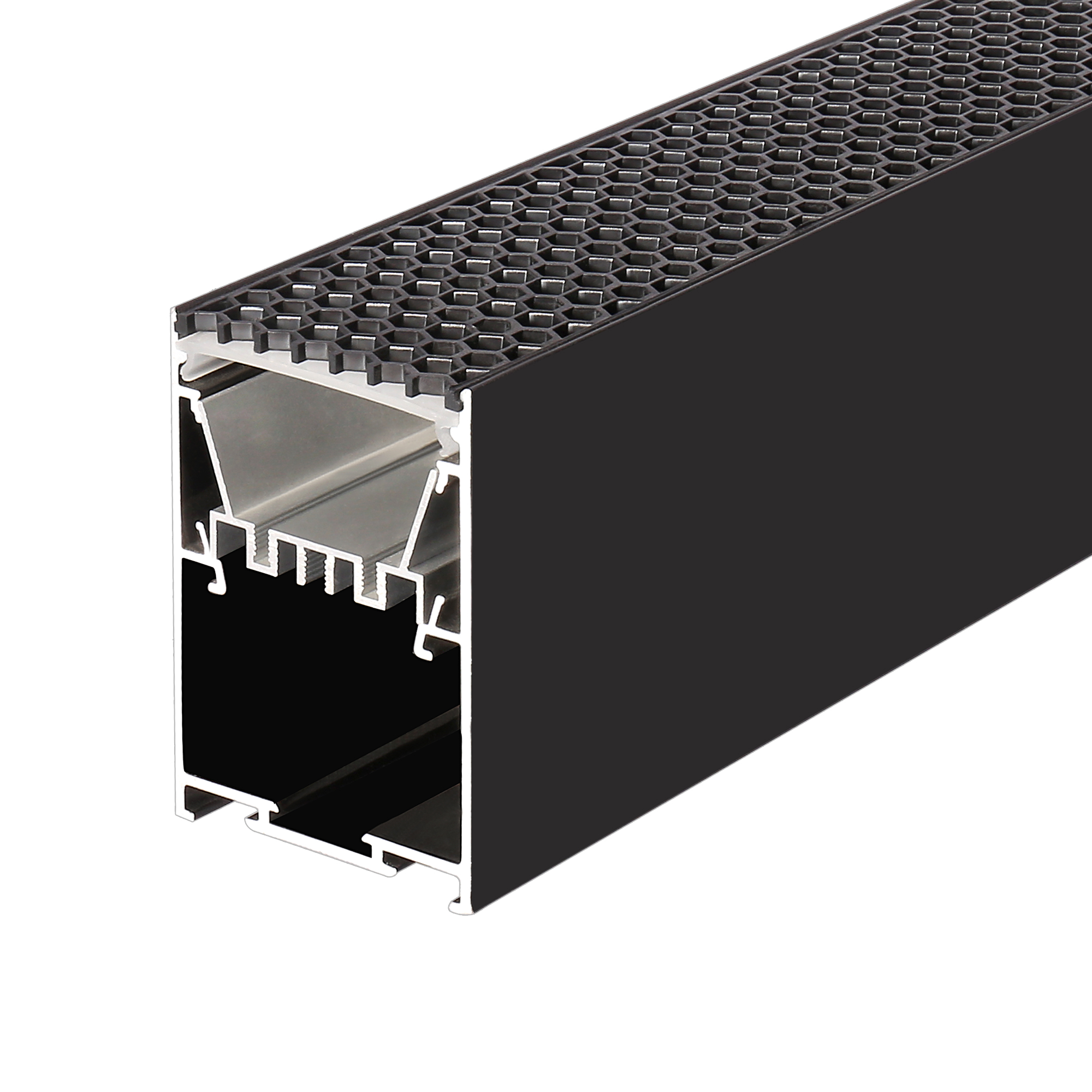 HC5175---Slim and Beautiful led aluminum profile: UGR<19, U - shaped Diffuser, Wall/Surface/Suspended Installation Options, Ideal for Offices, Hotels, etc.