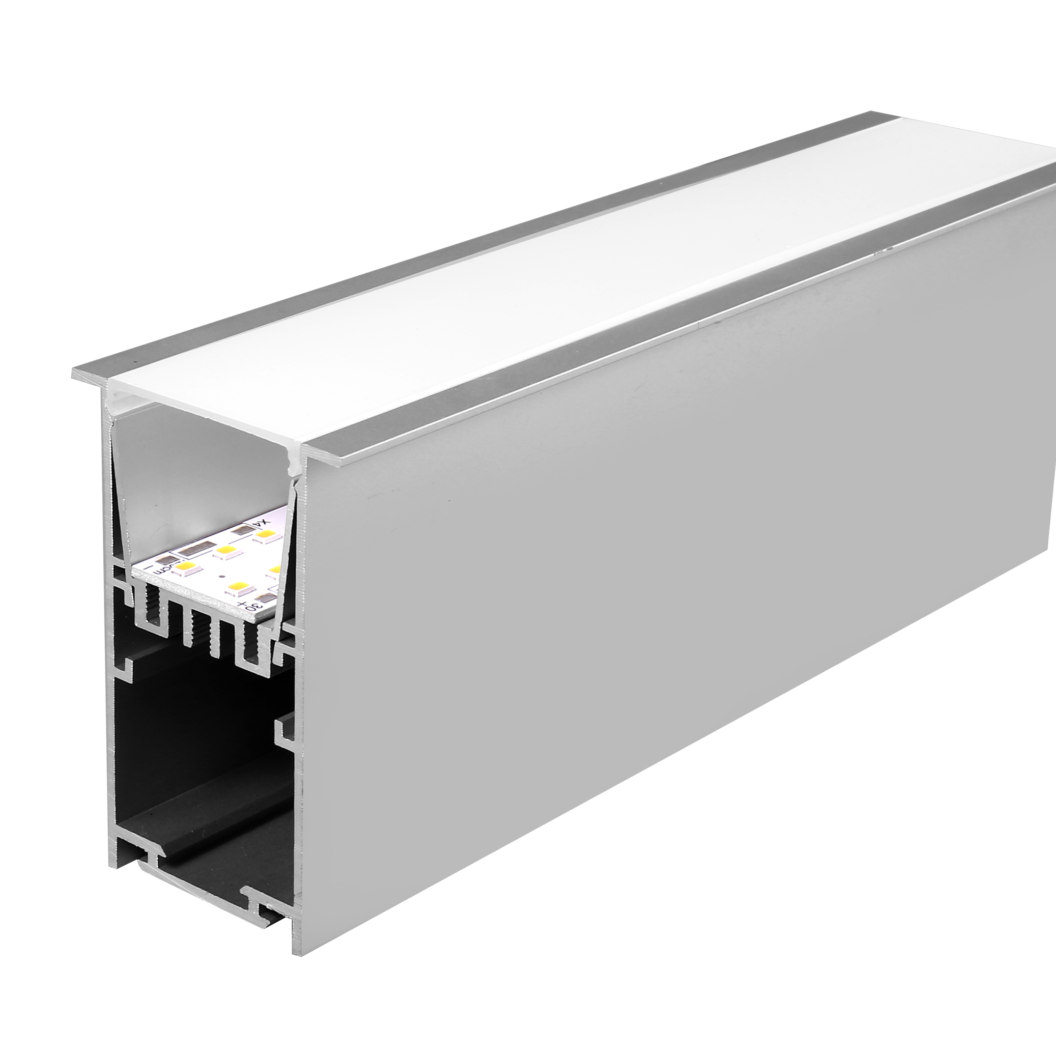 AS3875-A1---High-quality Choice of Lighting Profile: LED Aluminum Profile, German PMMA Diffuser for Soft Lighting, Creative CNC Leak-proof Endcap, Click-in Tray for Easy Installation and Maintenance, Multiple Installation Methods