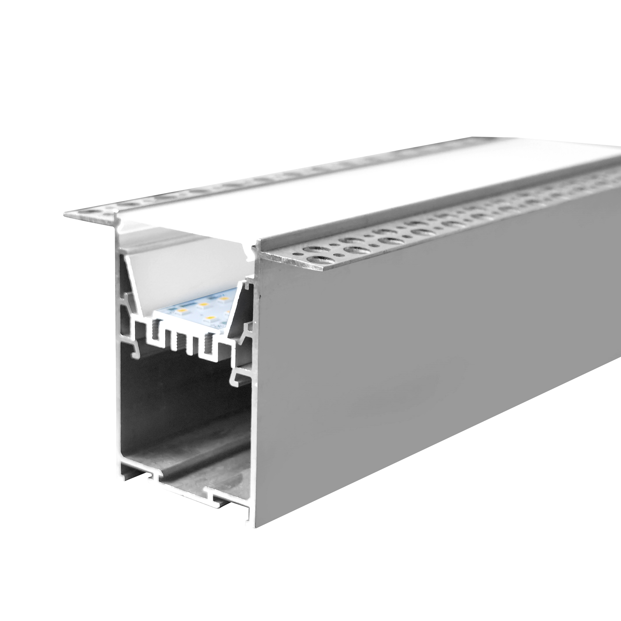 TL5075---The led aluminum profile Same as in Hospitals and Schools: Recessed Installation, Innovative Aluminum Endcap, Creating Concealed and Aesthetic Lighting