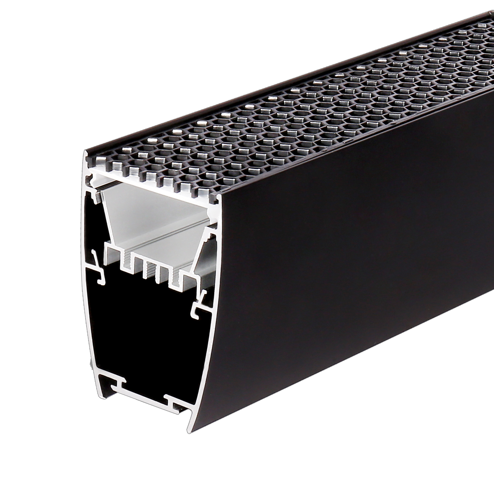 HC5275---Surface/Suspended led aluminum profile: Honeycomb Design with UGR<19, Easy Installation, Suitable for Hospitals, Hotels, etc.