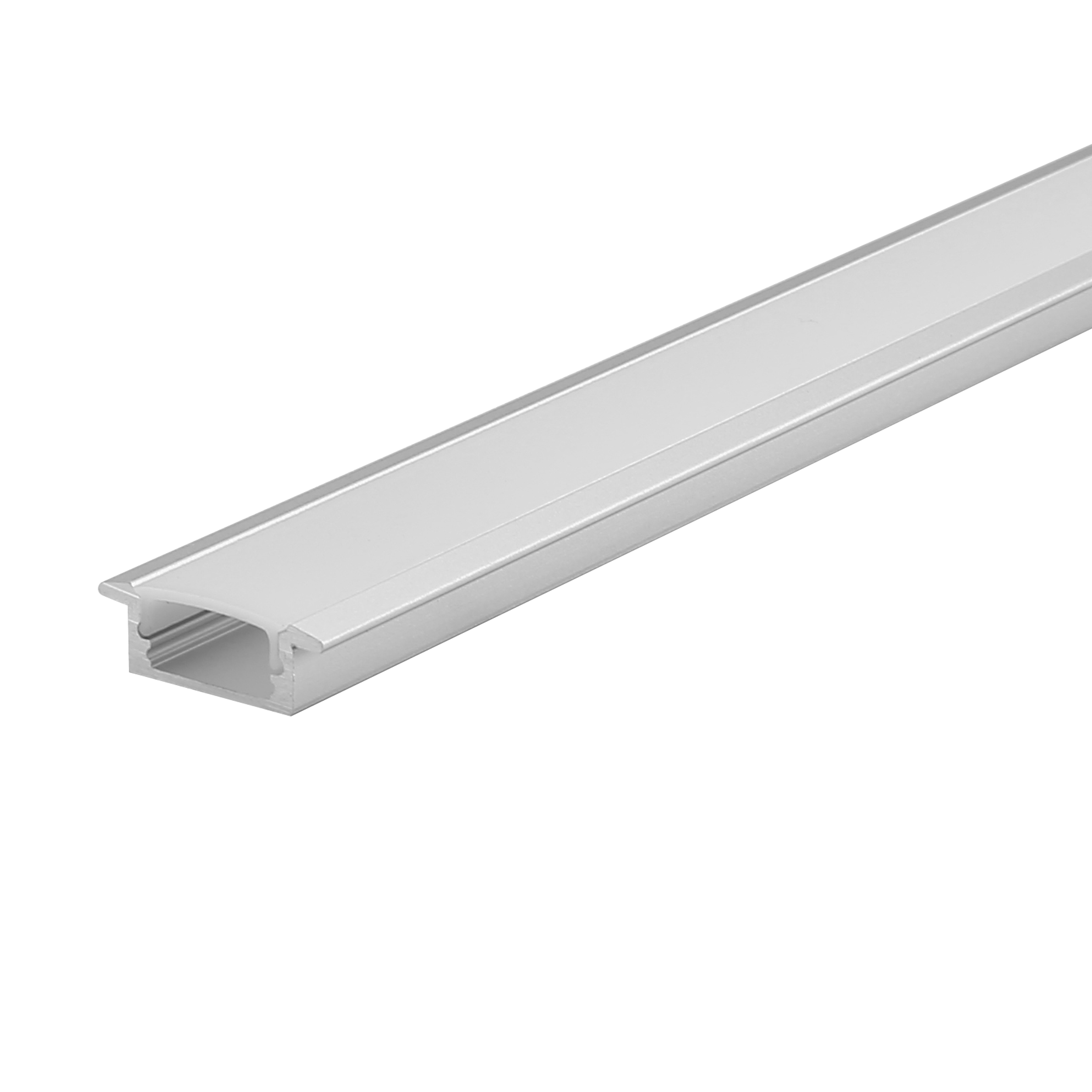 RC1707---Recessed Square Aluminium Led Profile Cabinet Wardobe PC Miky Black Diffuser Led Extrusion