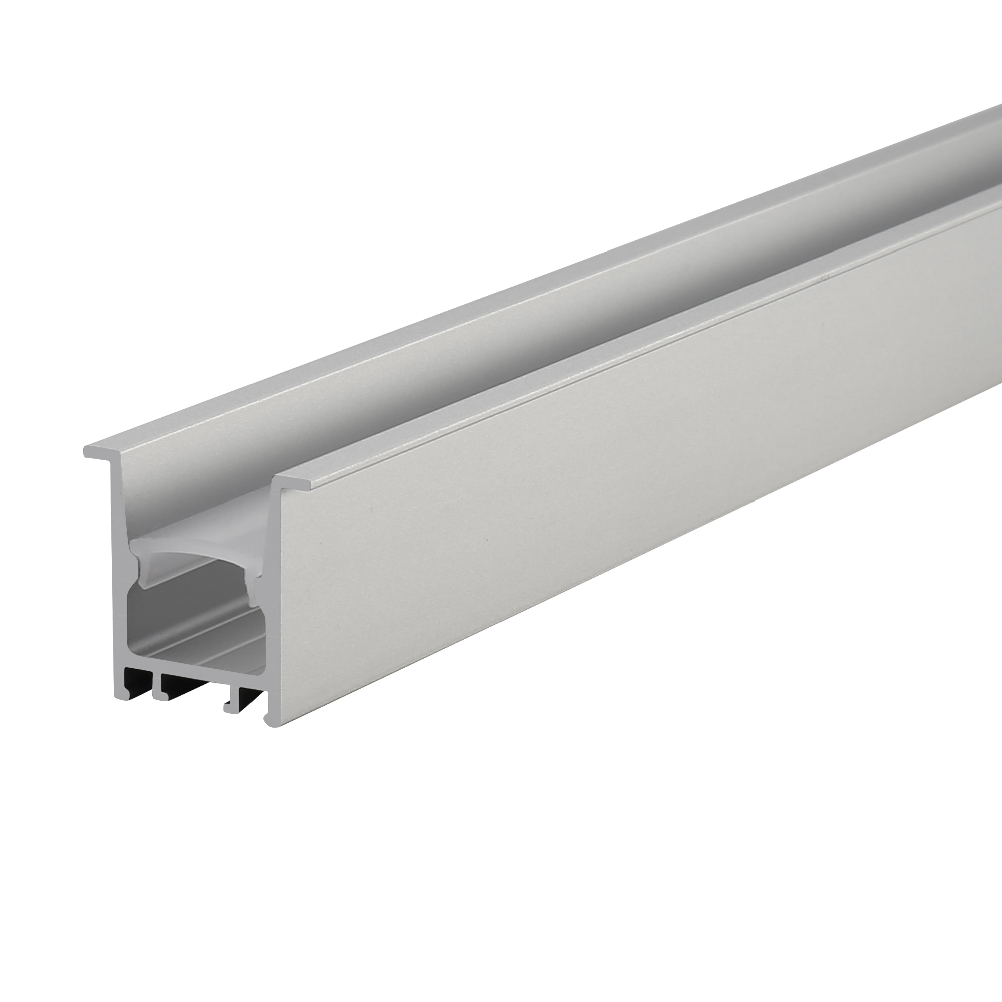 RD1722---Recessed H-Shape Aluminium Led Extrusion Silver Black White Deep Regressed Diffuser Led Profile