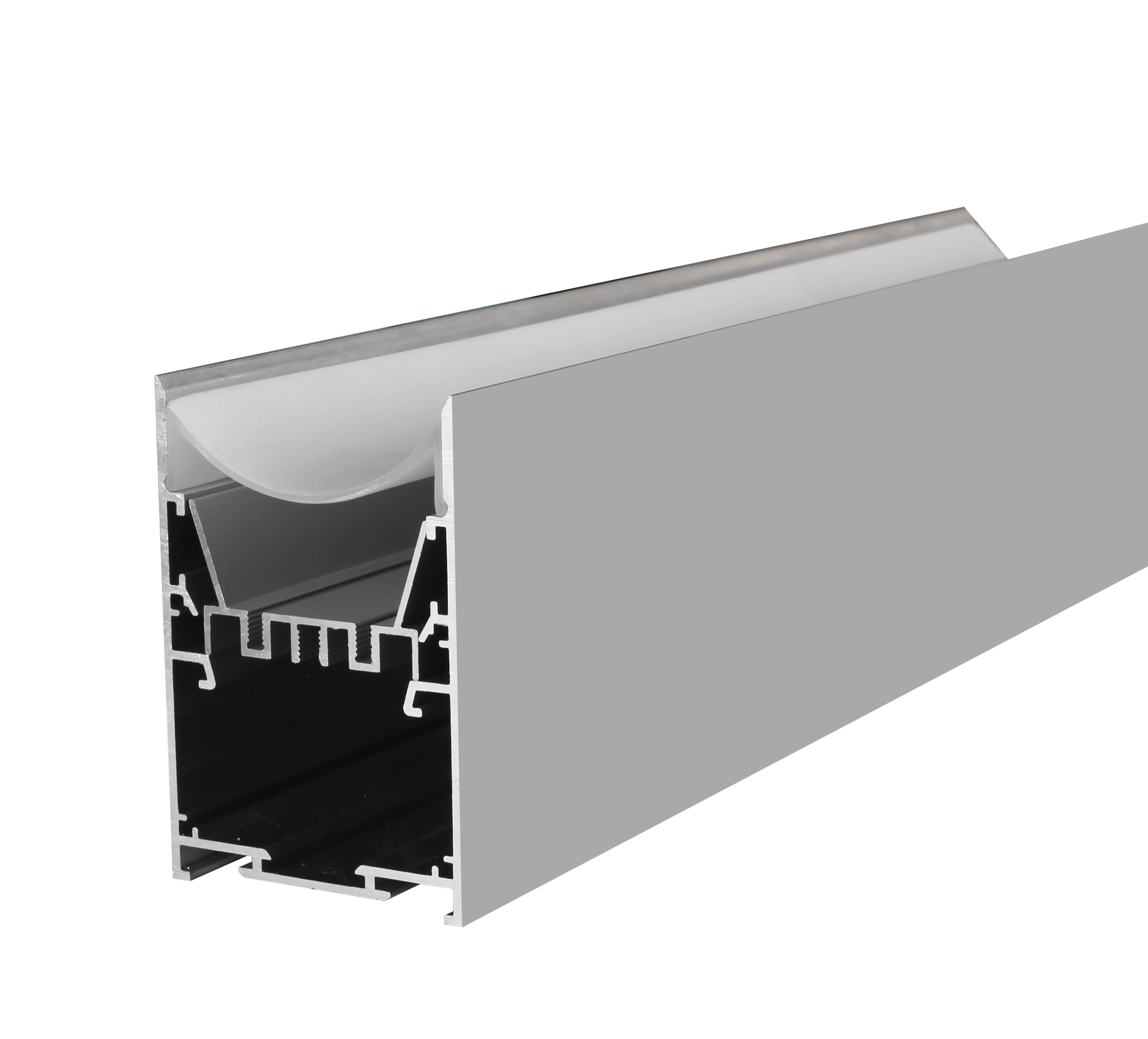 ES5075-C1---Unique LED Aluminum Profiles: Low Glare, Incurved Diffuser, Light - proof Screw - less Endcap
