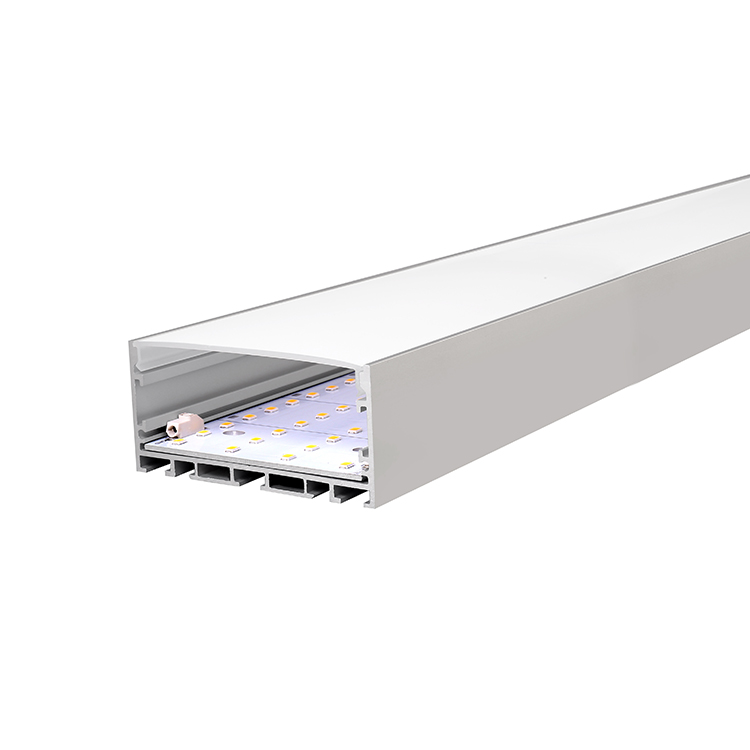 AS7532-A—PMMA Frosted Diffuser Big Size Silver Black Anodized Aluminium Profile Extrusion Channel for LED Strip Light
